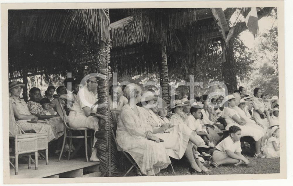 Fotografia d epoca originale 1937 PAPEETE Polinesia 38FESTA 14 LUGLIO  REAL PHOTO cm 13,5 x 8,5 1