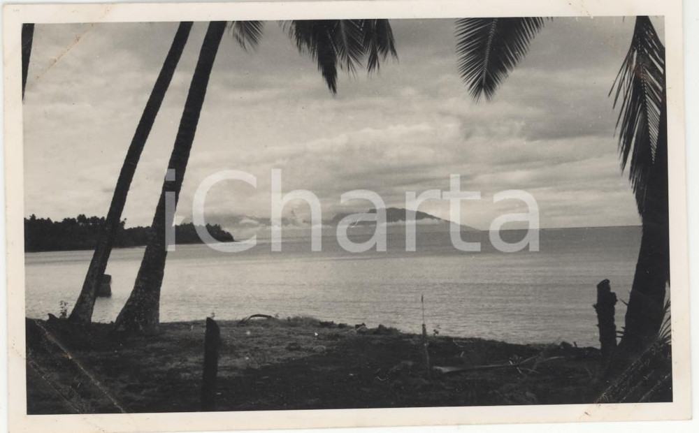 Fotografia d epoca originale 1937 PAPEETE Polinesia Veduta al tramonto 2  REAL PHOTO cm 13,5 x 8,5 1
