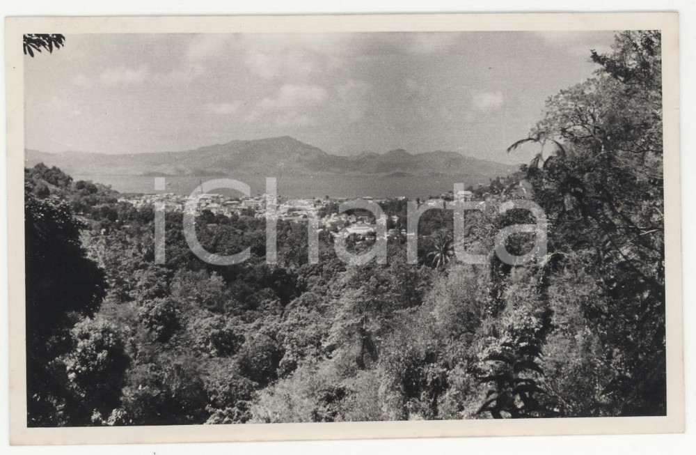 Fotografia d epoca originale 1937 FORT DE FRANCE Martinica Veduta generale REAL PHOTO cm 13,5 x 8,5 1