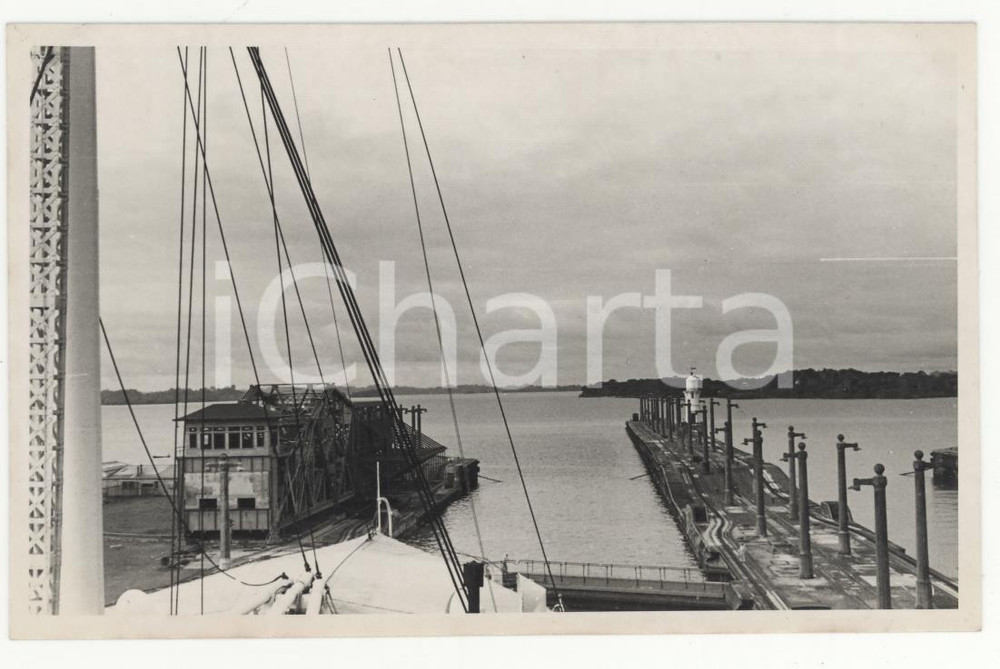 Fotografia d epoca originale 1937 PANAMA Le chiuse del canale 3 REAL PHOTO cm 13,5 x 8,5 1