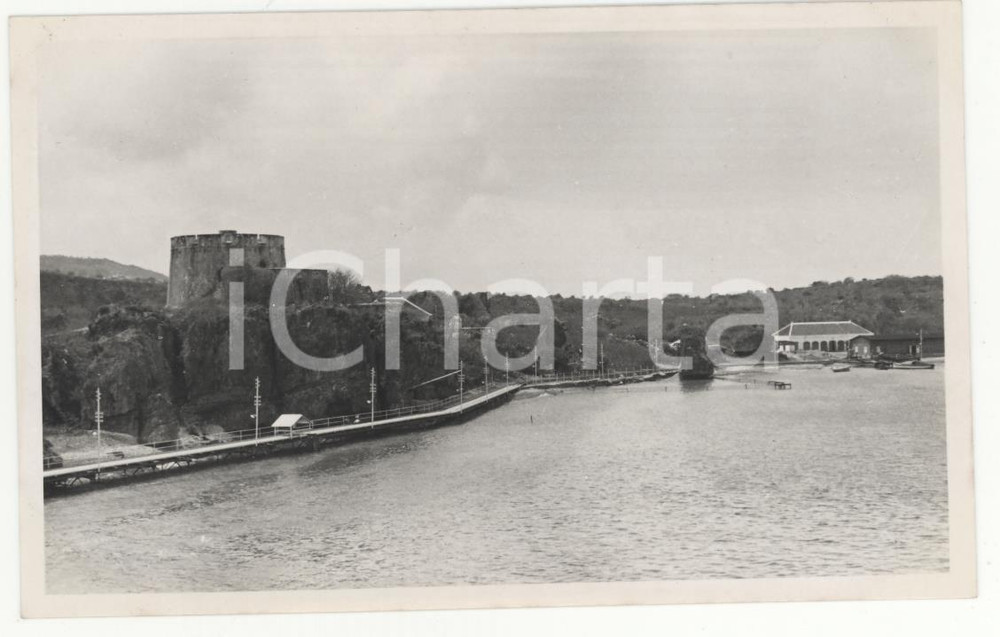 Fotografia d epoca originale 1937 CURACAO CARAIBI  Caracas Bay il porto portogheseREAL PHOTO cm 13,5 x 8,5 1