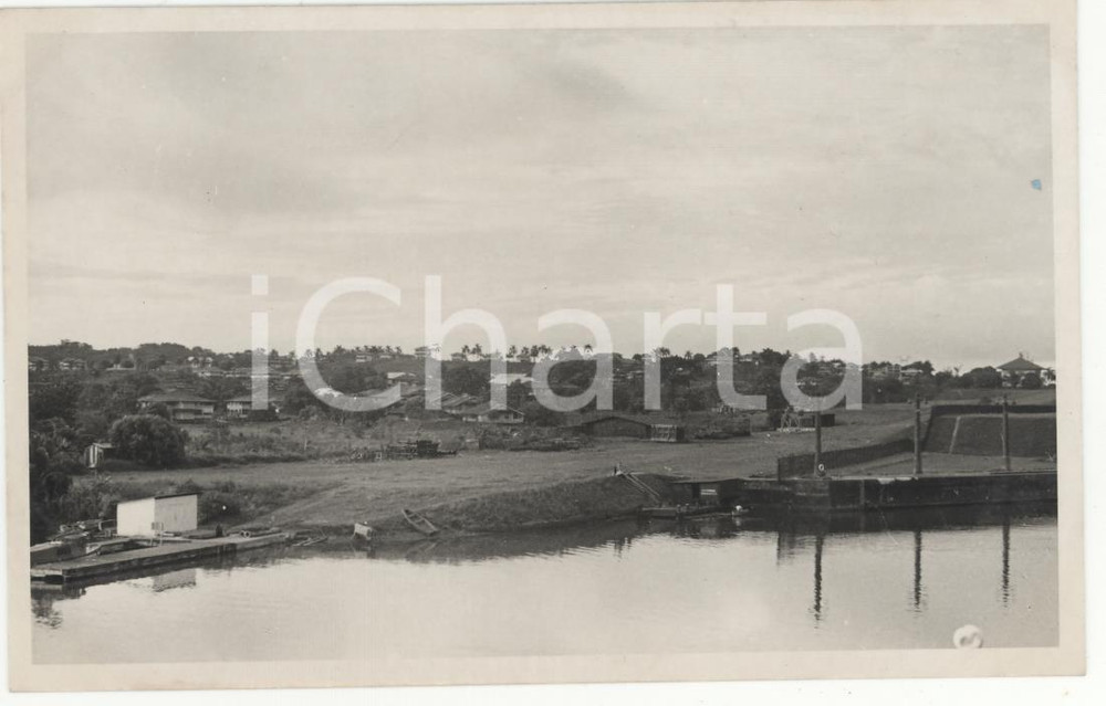 Fotografia d epoca originale 1937 CANALE DI PANAMA Dettaglio delle chiuse 2  REAL PHOTO cm 13,5 x 8,5 1