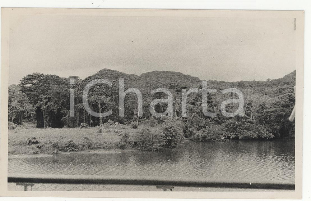 Fotografia d epoca originale 1937 PANAMA Veduta del lago interno al canale 9REAL PHOTO cm 13,5 x 8,5 1