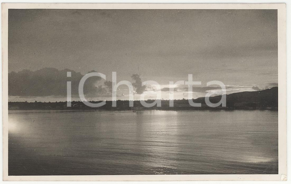 Fotografia d epoca originale 1937 TAHITI Polinesia Il porto di PAPEETE 3REAL PHOTO cm 13,5 x 8,5 1