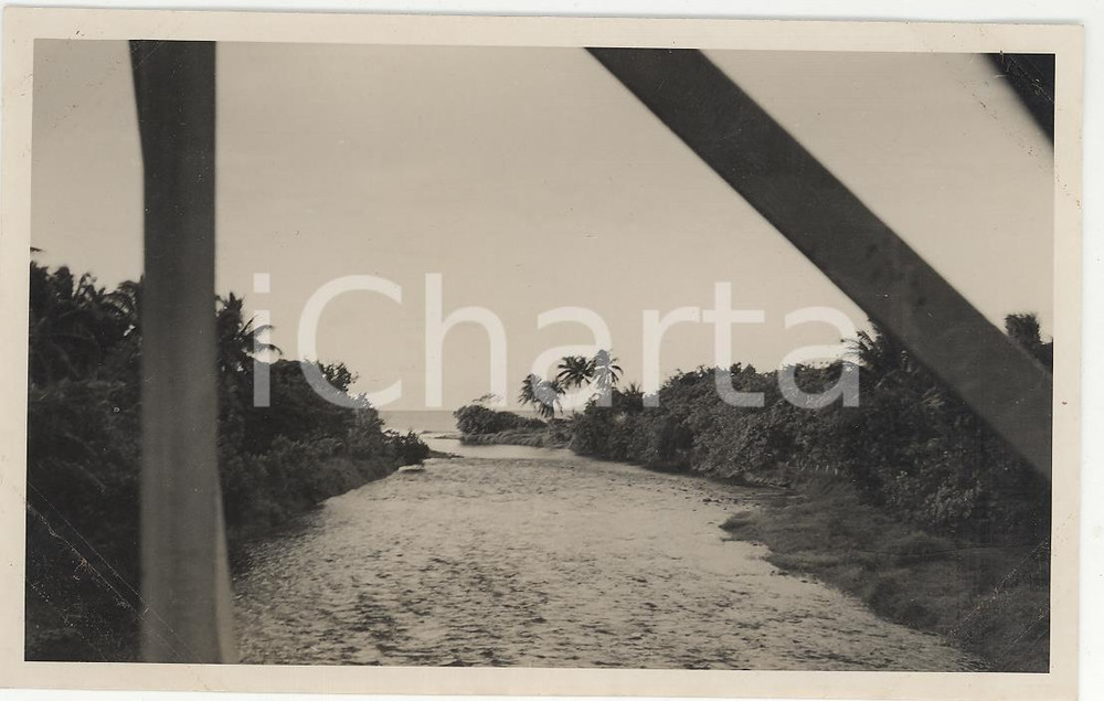 Fotografia d epoca originale 1937 TAHITI Polinesia Costa di levante REAL PHOTO cm 13,5 x 8,5 1