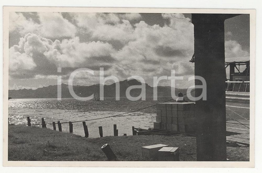 Fotografia d epoca originale 1937 Isola di TAHAA vista da RAIATEA  REAL PHOTO cm 13,5 x 8,5 1