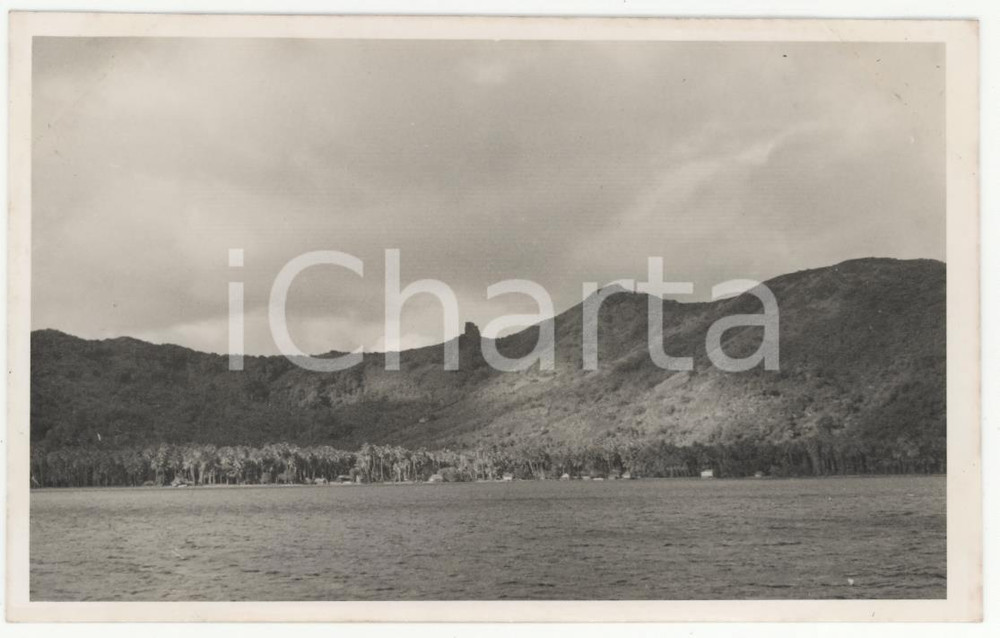 Fotografia d epoca originale 1937 TAHAA Polinesia Veduta panoramica 5 REAL PHOTO cm 13,5 x 8,5 1