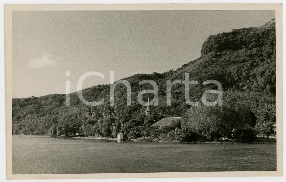 Fotografia d epoca originale 1937 BORA BORA Polinesia Veduta panoramica 9 REAL PHOTO cm 13,5 x 8,5 1