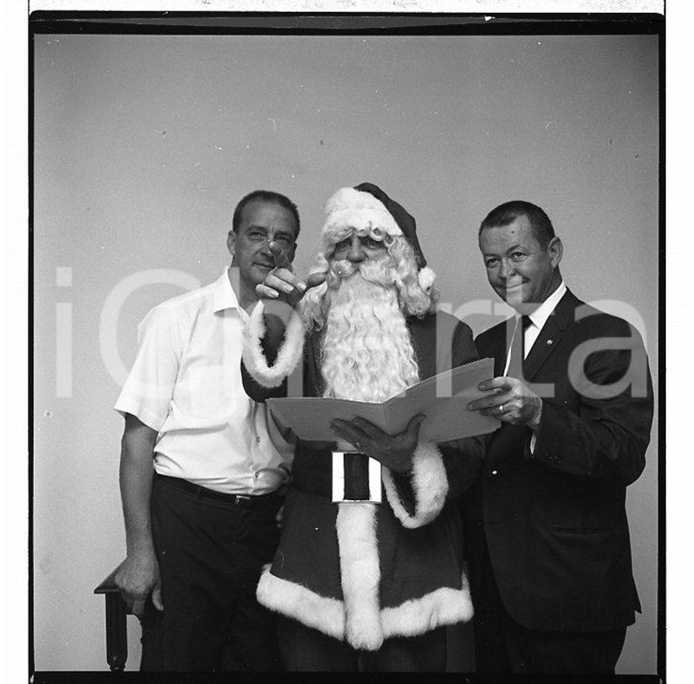 Fotografia d epoca originale 1957 CHICAGO Pianificazione del viaggio di Babbo Natale VINTAGE NEGATIVE 1