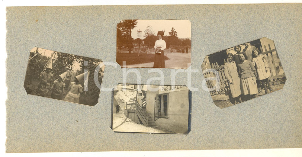 Fotografia d epoca originale 1913 ST. MORITZ Bambine a Carnevale  Negozio Pasquale BIFFI Lotto 4 foto 1