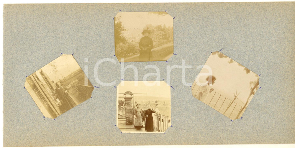 Fotografia d epoca originale 1913 Area di COMO   Madre e figlia  Ritratti Lotto 4 foto VINTAGE 1