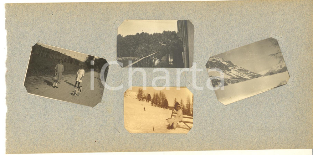 Fotografia d epoca originale 1913 PIZ NAIR  ST. MORITZ SVIZZERA Famiglia in vacanza  Lotto 4 foto 1
