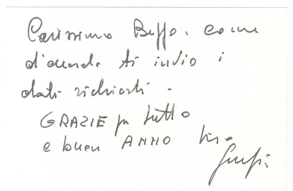Oggetto da collezione cartaceo 1975 ca PADOVA Impresa Costruzioni MINOZZI  Biglietto Giuseppe MINOZZI 1