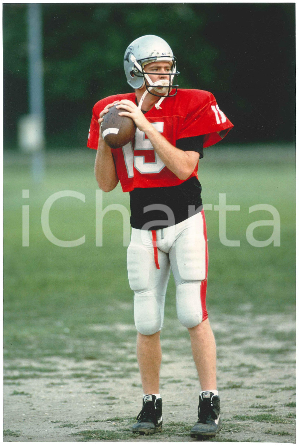 Fotografia d epoca originale 1995 ca ITALIA Football Americano BLACKHAWKS CERNUSCO Allenamento  Foto 1 1