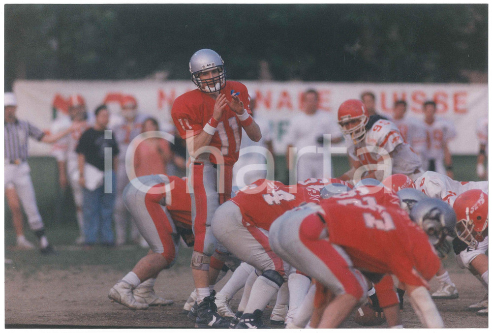 Fotografia d epoca originale 1995 ca ITALIA Football Americano BLACKHAWKS CERNUSCO Allenamento  Foto 5 1