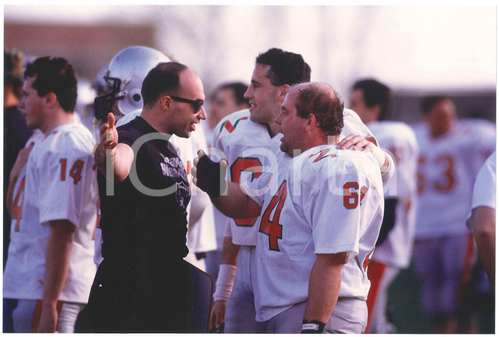 Fotografia d epoca originale 1995 ca ITALIA Football Americano BLACKHAWKS CERNUSCO Allenamento  Foto 15 1