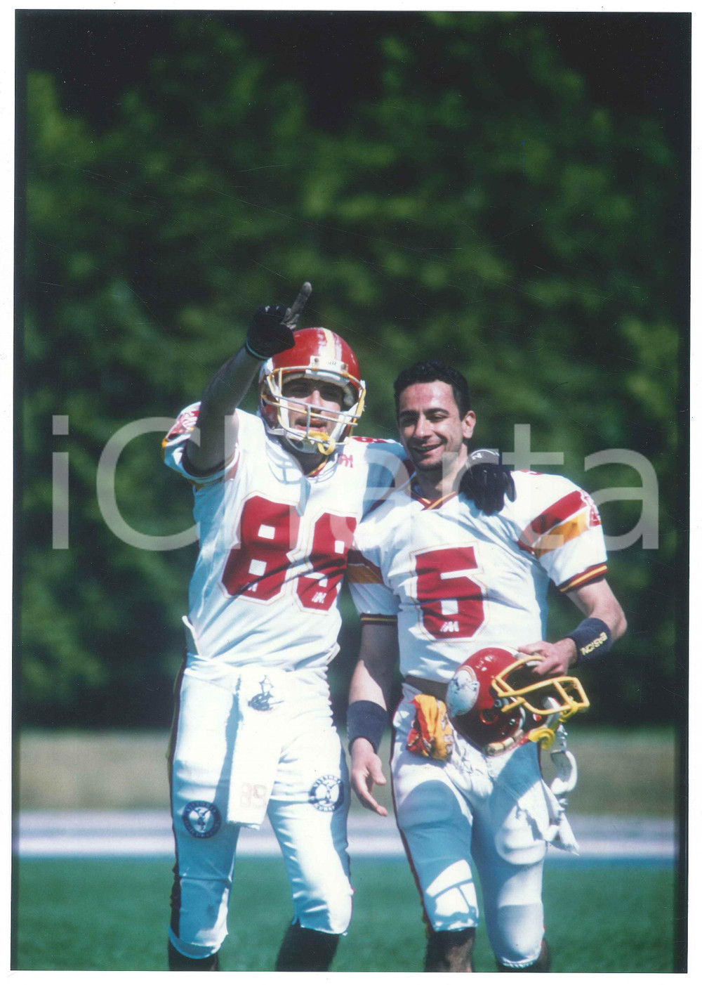 Fotografia d epoca originale 1995 ca ITALIA Football Americano BLACKHAWKS CERNUSCO Allenamento  Foto 16 1
