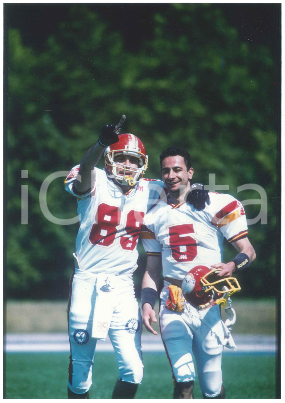 Fotografia d epoca originale 1995 ca ITALIA Football Americano BLACKHAWKS CERNUSCO Allenamento  Foto 17 1