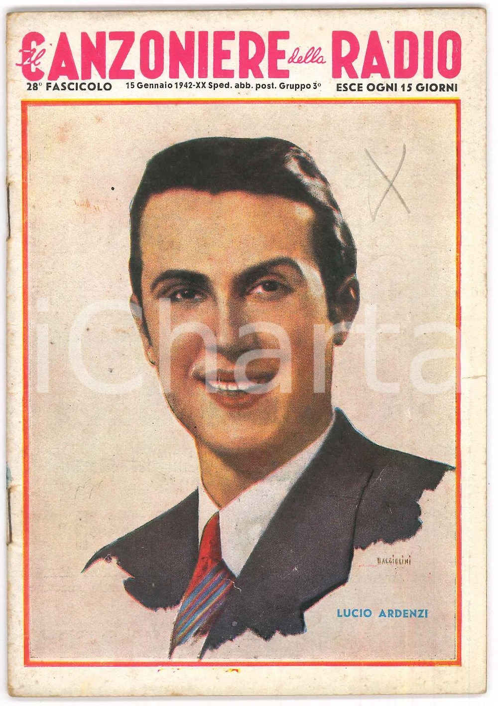 Giornale, rivista storica Gennaio 1942 IL CANZONIERE DELLA RADIO Lucio Ardenzi  Rivista n. 28 1