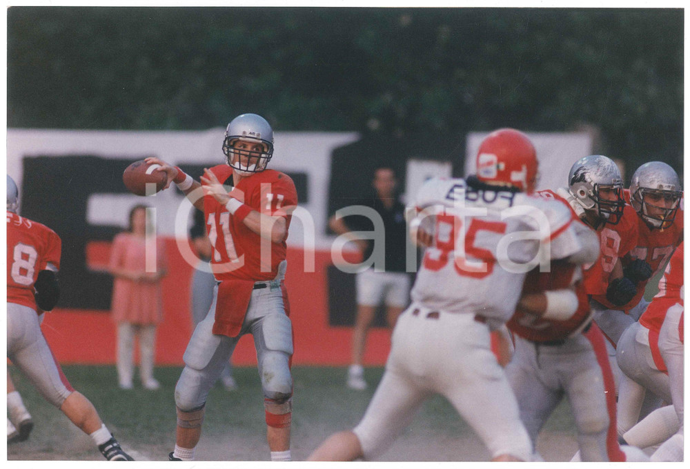Fotografia d epoca originale 1995 ca ITALIA Football Americano BLACKHAWKS CERNUSCO Allenamento  Foto 8 1