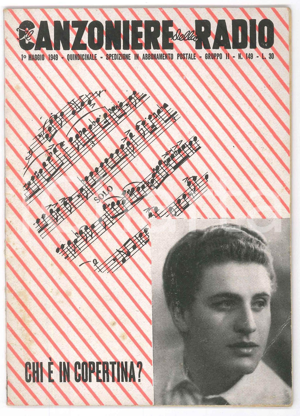 Giornale, rivista storica Maggio 1949 IL CANZONIERE DELLA RADIO Mon Amour  Rivista n. 149 1
