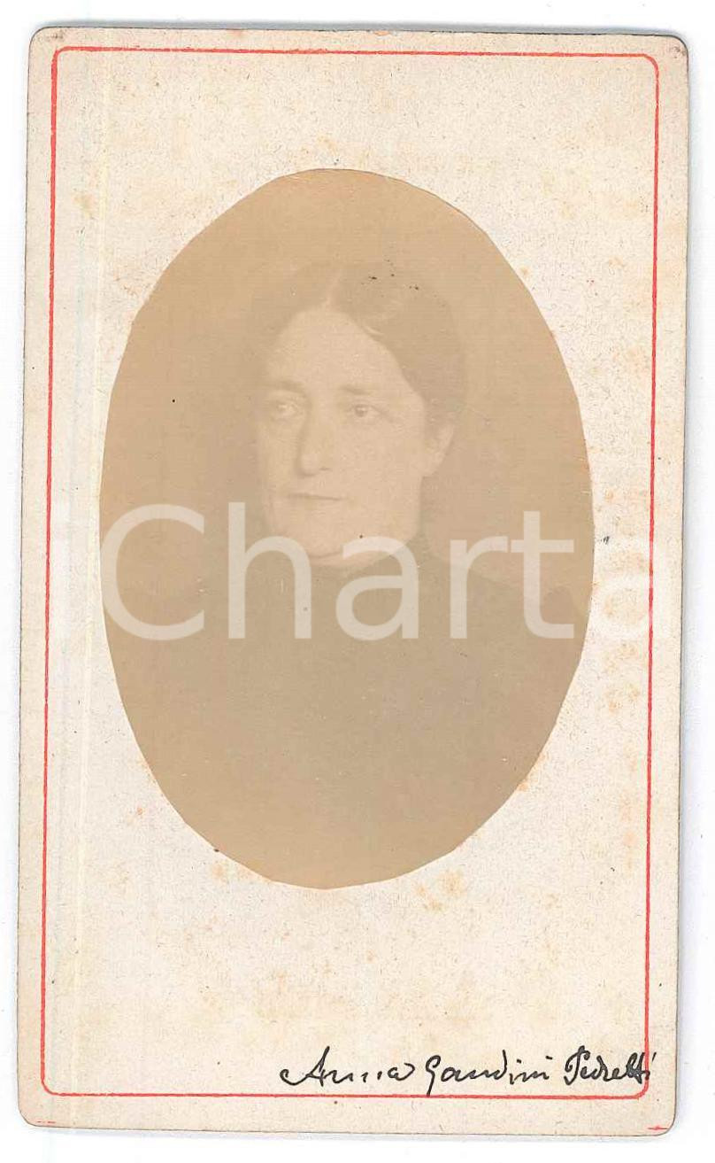 Fotografia d epoca originale 1890 ca MILANO ? Ritratto di Anna GANDINI PEDRETTI  Foto CDV 1