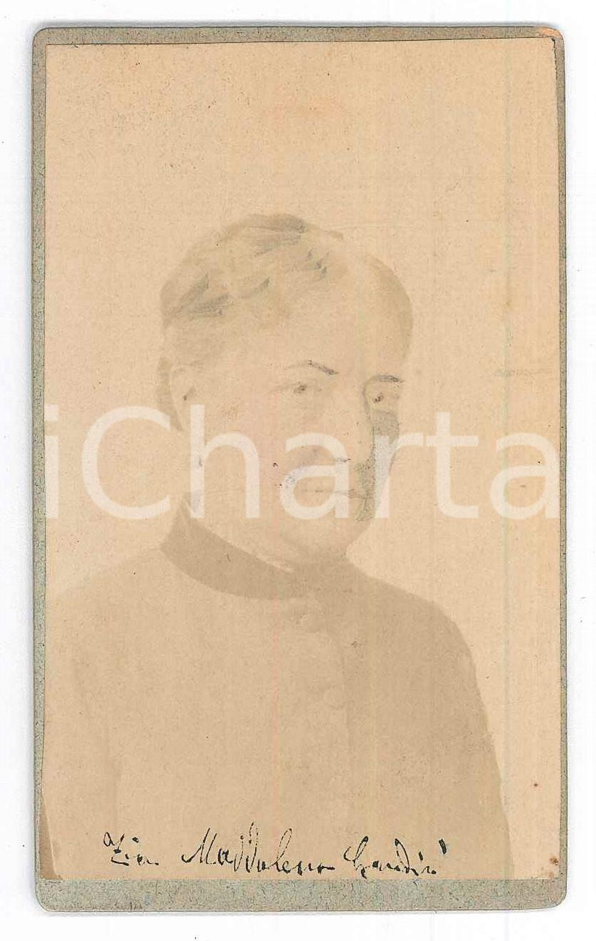 Fotografia d epoca originale 1890 ca MILANO ? Ritratto di Maddalena GANDINI  Fotografia CDV 1