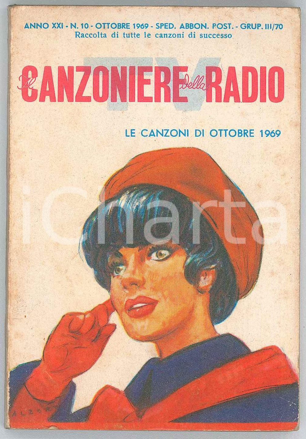 Giornale, rivista storica Ottobre 1969 IL CANZONIERE DELLA RADIO Acqua di mare  Rivista n. 10 1