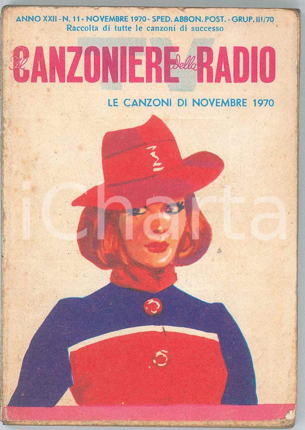 Giornale, rivista storica Novembre 1970 IL CANZONIERE DELLA RADIO Acquario  Rivista n. 11 1