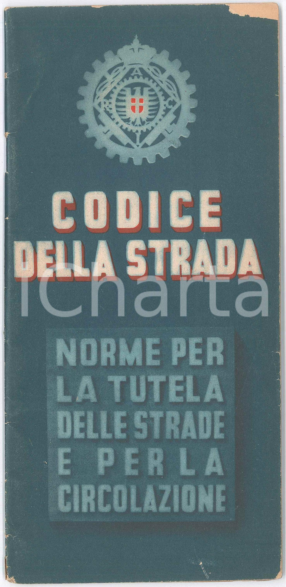 Libro, pubblicazione d epoca 1935 ca CODICE DELLA STRADA Norme per la tutela delle strade  47 pp. 1