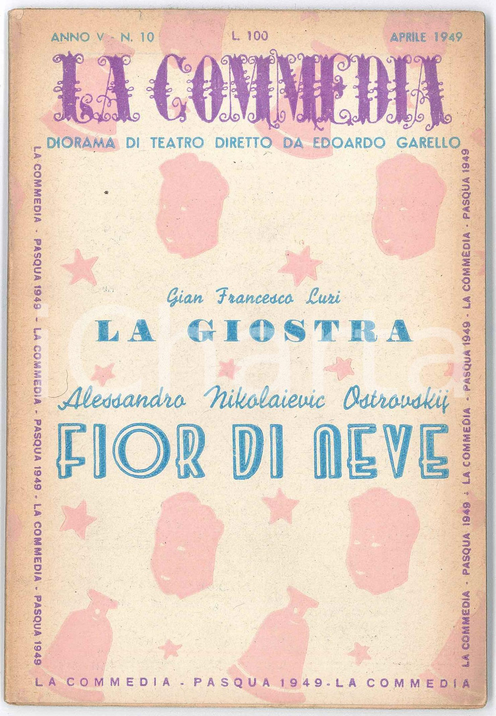 Giornale, rivista storica 1949 LA COMMEDIA  LUZI La giostra  OSTROVSKIJ Fior di neve Rivista nÂ° 10 1