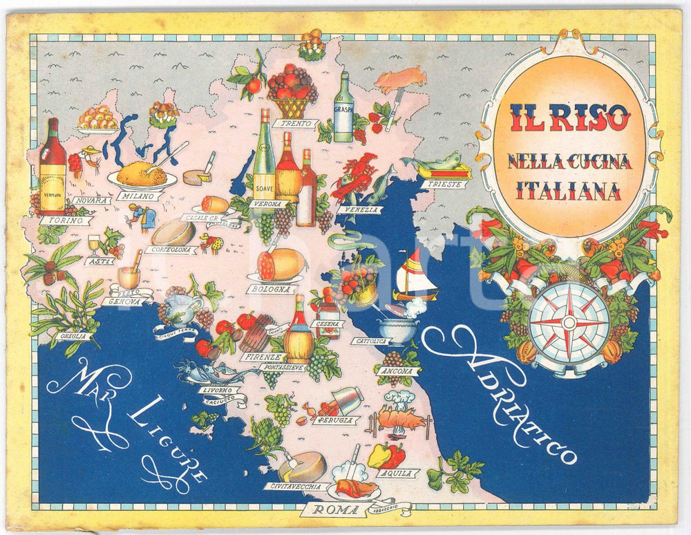 Libro, pubblicazione d epoca 1959 ENTE NAZIONALE RISI Il riso nella cucina italiana  Ricettario 38 pp. 1