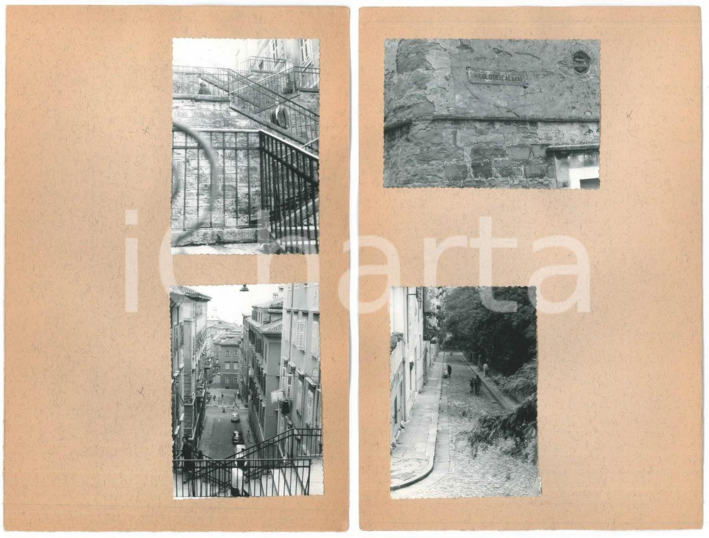 Fotografia d epoca originale 1963 TRIESTE Vicolo dei Calafai e scorci della cittÃ   4 fotografie 10x7 cm 1