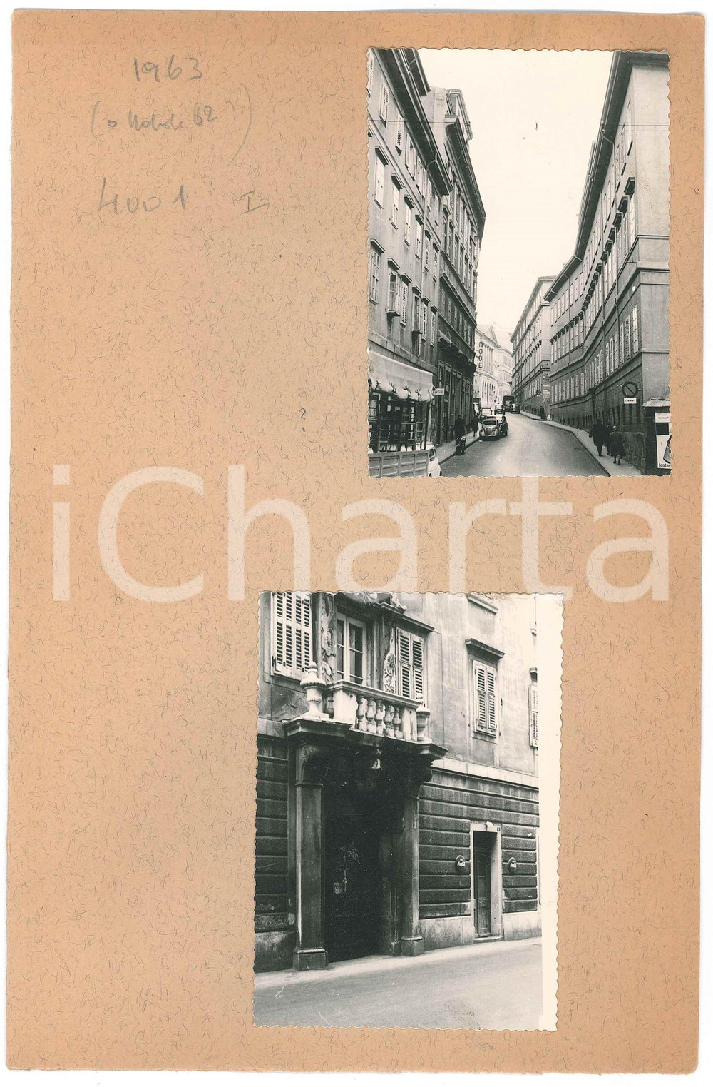 Fotografia d epoca originale 1963 TRIESTE Scorci della cittÃ   2 fotografie 10x7 cm 1