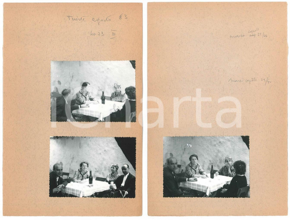 Fotografia d epoca originale 1963 TRIESTE Pranzo di famiglia  3 fotografie 10x7 cm 1