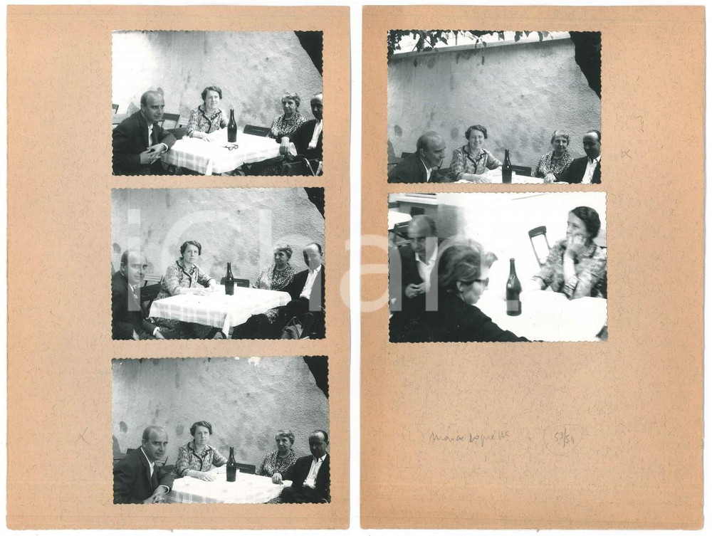 Fotografia d epoca originale 1963 TRIESTE Pranzo di famiglia  5 fotografie 10x7 cm 1