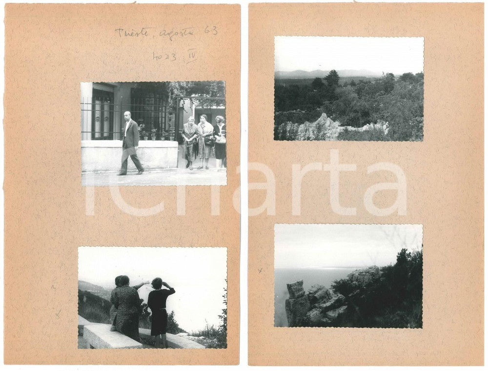 Fotografia d epoca originale 1963 TRIESTE Veduta del golfo  4 fotografie 10x7 cm 1