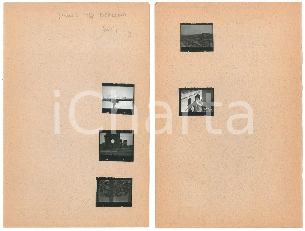 Fotografia d epoca originale 1958 BERLINO Postdamer Platz  Die freie berliner presse  5 provini fotografici 1