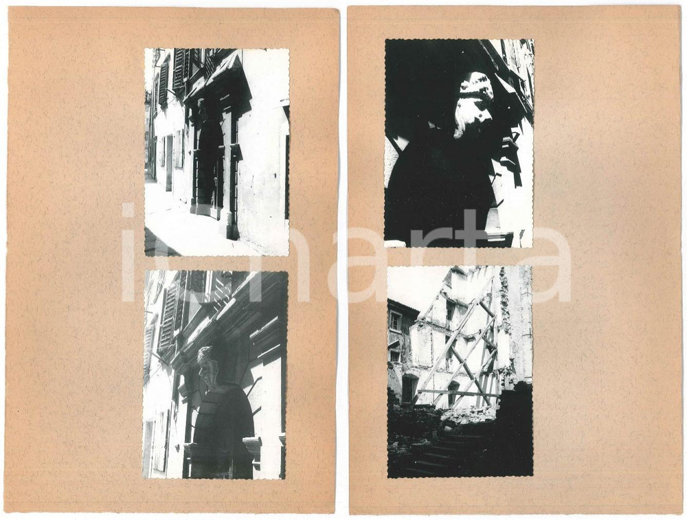 Fotografia d epoca originale 1963 TRIESTE Via Crosada  Panduro di Palazzo Francol  4 fotografie 10x7 cm 1