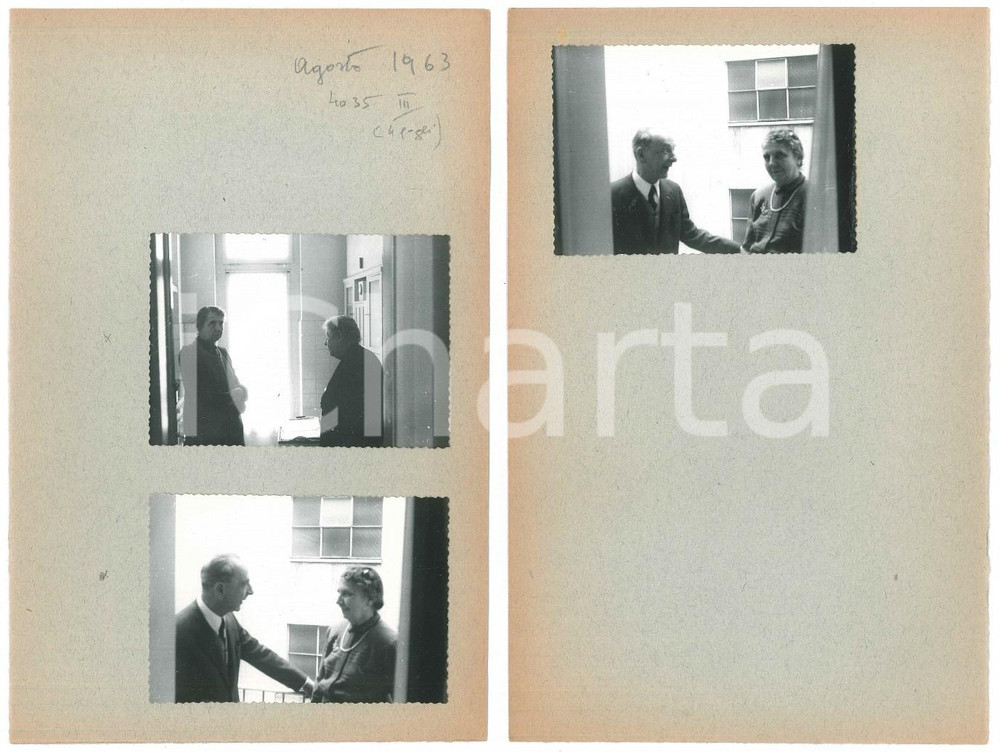 Fotografia d epoca originale 1963 TRIESTE Coppia di anziani  3 fotografie ANONIME 10x7 cm 1 1