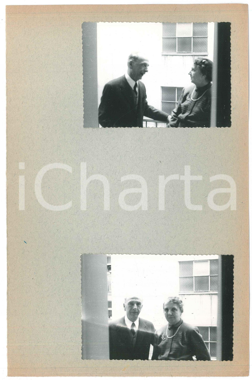 Fotografia d epoca originale 1963 TRIESTE Coppia di anziani  2 fotografie ANONIME 10x7 cm 1