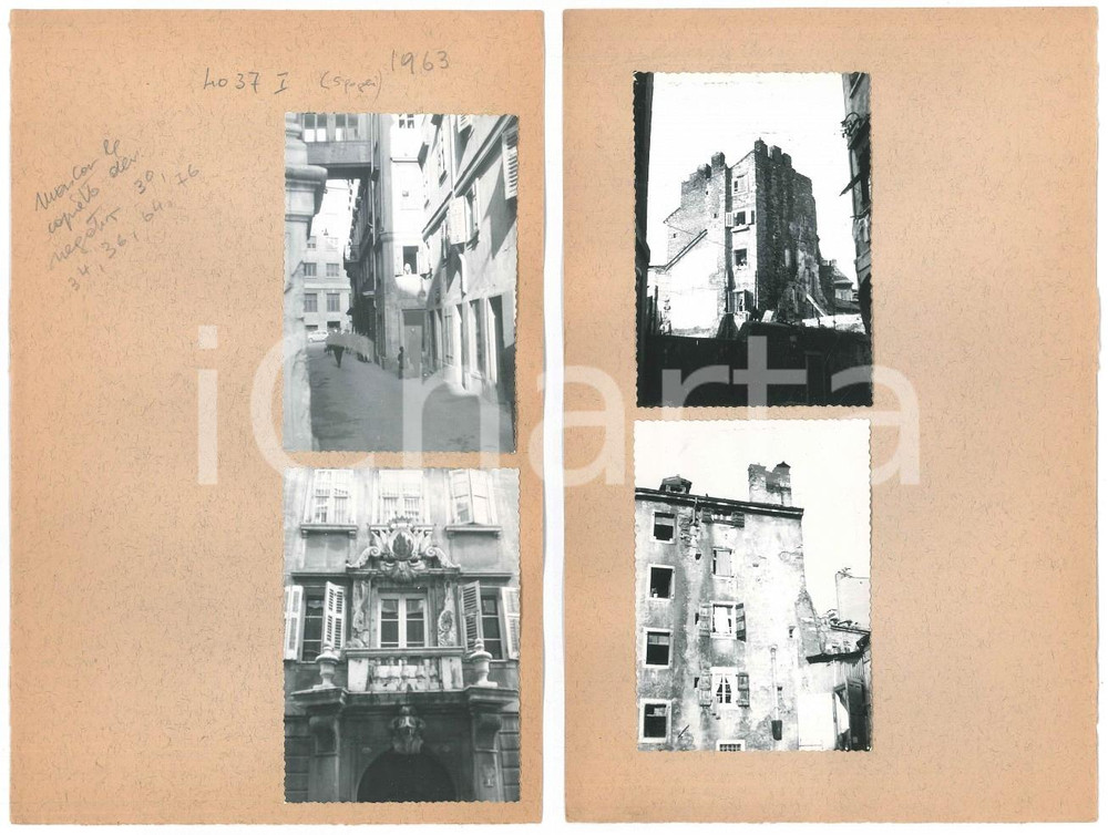 Fotografia d epoca originale 1963 TRIESTE Palazzo Brigido e scorci cittadini  4 fotografie 10x7 cm 1