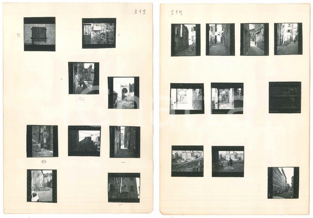 Fotografia d epoca originale 1950 TRIESTE Scuola elementare di TOR CUCHERNA e scorci  19 provini 3x4 cm 1