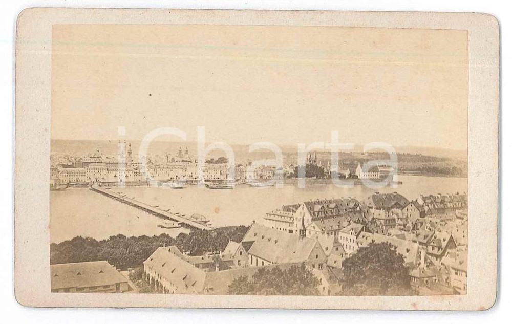 Fotografia d epoca originale 1871 COLONIA /KOHLN Veduta panoramica Fotografia VINTAGE CDV 1