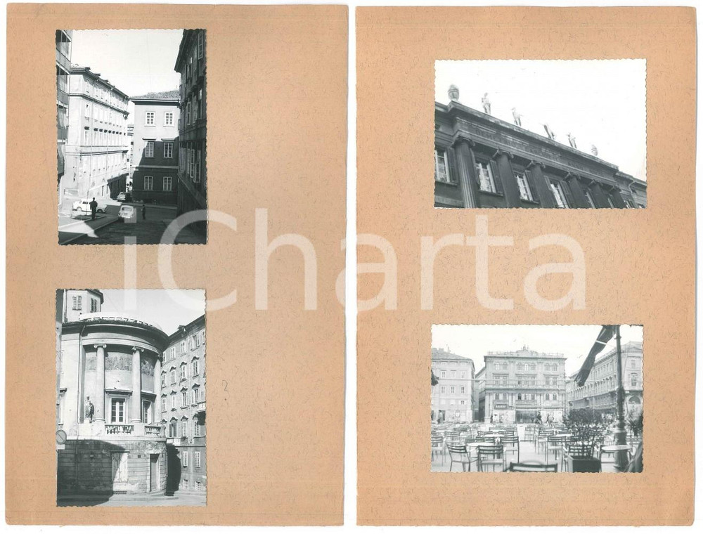 Fotografia d epoca originale 1963 TRIESTE Casa rotonda PANCERA e Palazzo CARCIOTTI  4 fotografie 10x7 cm 1