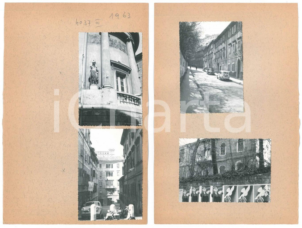 Fotografia d epoca originale 1963 TRIESTE Casa rotonda PANCERA e scorci cittadini  4 fotografie 10x7 cm 1