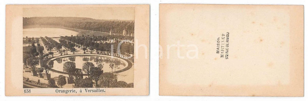 Fotografia d epoca originale 1875 ca PARIS  VERSAILLES  Orangerie Photo Maison MARTINET CDV 151 1