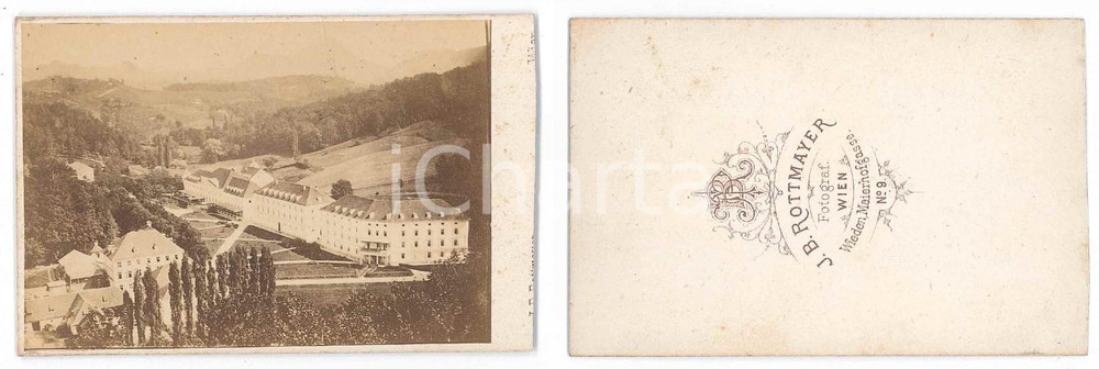 Fotografia d epoca originale 1870 ca BAD ISCHL AUSTRIA View  Vintage photo J. B. ROTTMAYER CDV 1