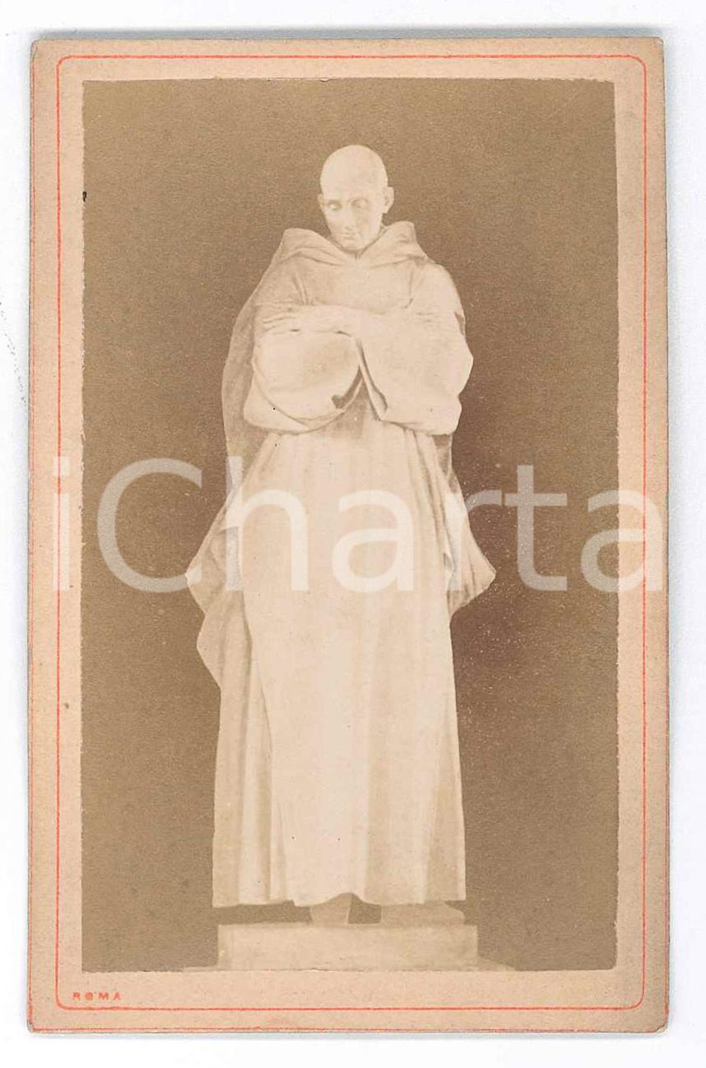 1883 ROMA Chiesa S. Maria degli Angeli - Statua SAN BRUNO di J. A. HOUDON *Foto