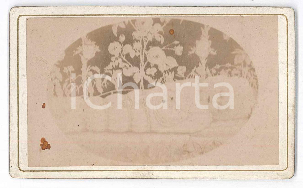 Fotografia d epoca originale 1870 ca s.l. SANTA MARIA BAMBINA  Foto vintage statua CDV 1